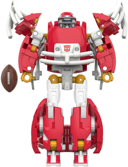 Transformers NFL Kansas City Chiefs KC-59, 5.5-Inch Action Figure Changes from Robot to Helmet, Football Toys for Ages 8+