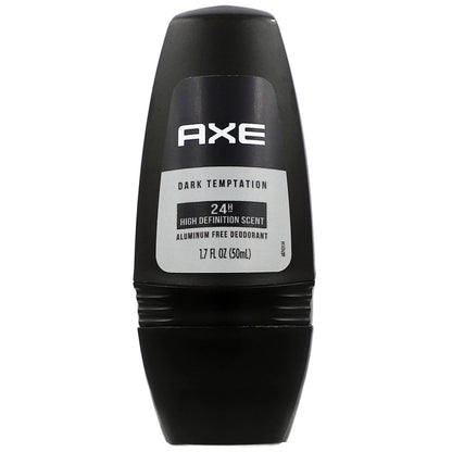 Axe Dark Temptation Roll-on Deodorant Long Lasting Protection - Black - 1.7 FL OZ (Pack of 3)