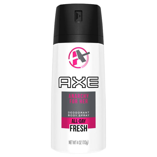 AXE Body Spray Anarchy for Her All Day Fresh - 4 oz (Pack of 6)