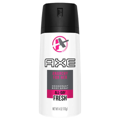 AXE Body Spray Anarchy for Her All Day Fresh - 4 oz (Pack of 6)