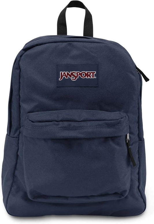 JanSport SuperBreak One Rugsak Vlootblou - Duursame, Liggewig Sak met 1 Hoofkompartement, Voorste Nutssak met Ingeboude Organiseerder - Premium Rugsak