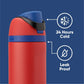 FreeSip Insulated Stainless Steel Water Bottle w/ Straw BPA-Free 24 oz - Marvel Spiderman
