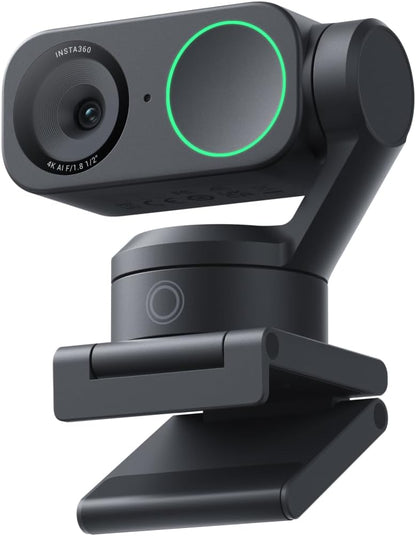 Insta360 Link 2C - 4K Webcam for PC/Mac, 1/2" Sensor, Auto Framing, HDR, AI Noise-Canceling Mic, Gesture Control for Streaming, Video Calls, Gaming, Works with Zoom, Teams, Twitch & More