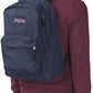 JanSport SuperBreak One Backpack Navy - Durable, Lightweight Bag with 1 Main Compartment, Front Utility Pocket with Built-in Organizer - Premium Backpack
