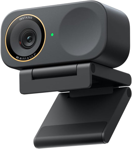 Insta360 Link 2C Pro – 4K Webcam for PC/Mac, 1/1.3” Sensor, Low-Light, Auto Framing, HDR, Directional Noise-Canceling Mics, Supports Stream Deck, Zoom, Teams, Twitch for Streaming or Meetings