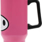 Insulated Stainless Steel Tumbler w/ Reusable Straw & Leak-Proof Lid Easy Carry Handle 40oz (Melody Face)