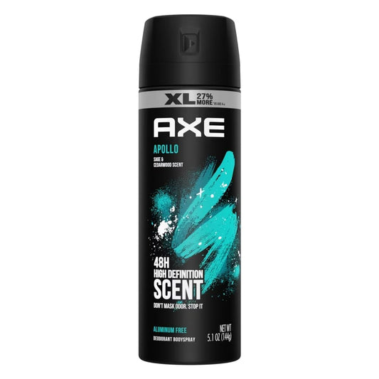 Axe Apollo XL Deodorant Body Spray 48HR High Definition Scent - (Pack of 2)