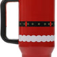 Insulated Stainless Steel Tumbler w/ Reusable Straw & Leak-Proof Lid Easy Carry Handle 40oz (Santa Suit)