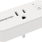 Monster Smart Power Outlet WiFi Control for Indoor Use with Monster App - Voice Control with Amazon Alexa and Google Assistant - 1 Outlet White