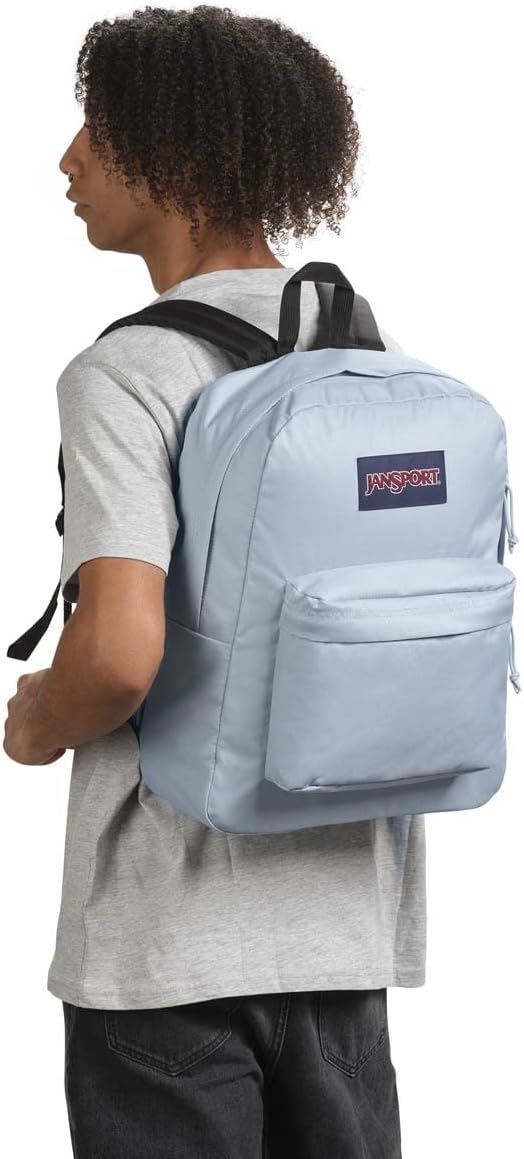 JanSport SuperBreak One Rugsakke - Duursame, Liggewig Sak met 1 Hoofkompartement, Voorste Nutssak met Ingeboude Organiseerder - Premium Rugsak - Blou Skemer