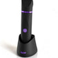 OLOV Electric Body Hair Trimmer - Groin Trimmer for Men - Bikini Trimmer Women - Wet/Dry Shaver Groomer, Replaceable Ceramic Blade Heads, USB Recharge Dock, Waterproof Hygiene Razor, Black Violet