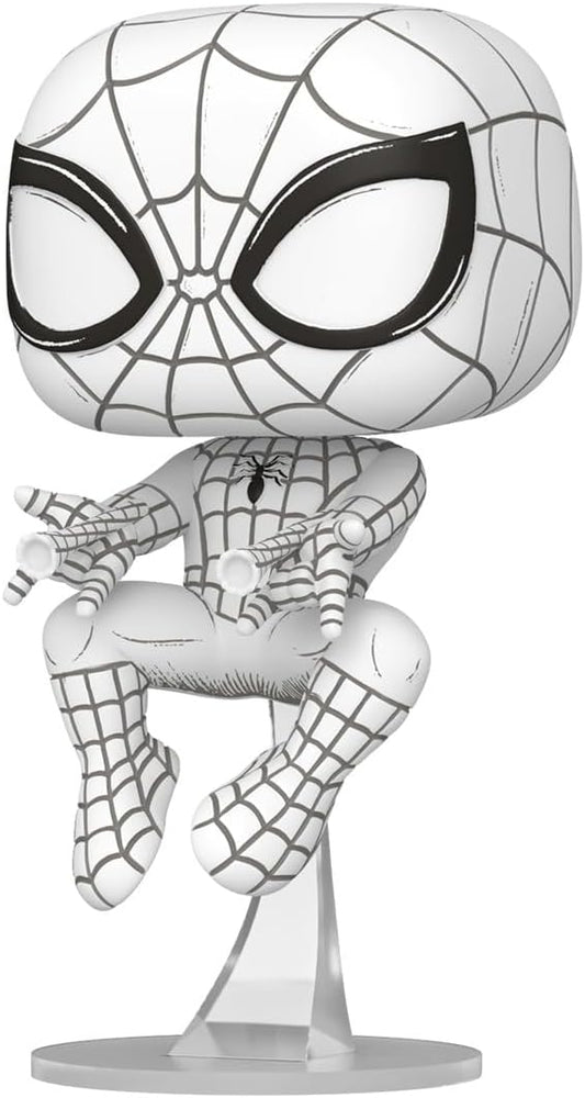 Funko Pop! Marvel: Marvel Sketched - Spider-Man - Collectable Vinyl Figure - Gift Idea - Official Merchandise - Toys for Kids & Adults - Comic Fans - Model Figure for Collectors and Display