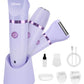 Bikini Trimmer Electric Razors for Women, Rechargeable Pubic Body Hair Trimmer Electric Shaver for Legs Body Hair, Bikini Shaver IPX7 Waterproof, Gifts for Women, Purple