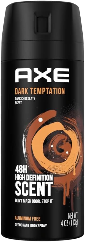 Axe Body Spray for Men - Dark Temptation  48HR High Definition Scent - 4oz (Pack of 2)