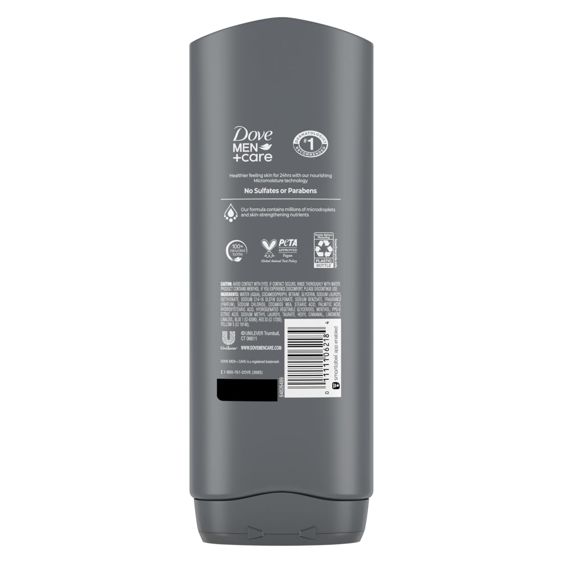 DOVE Men + Care Body Wash and Face for Fresh, Healthy-Feeling Skin Extra Fresh Cleanser - 13.5 oz (Pack of 2)