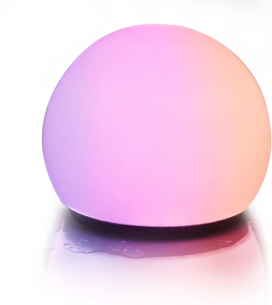 Monster LED 7-duim Bol Kleurvloei Slim Draagbare LED Ligbal, Binne/Buite Gebruik, Mobiele Toepbeheer Versoenbaar met Alexa, Siri en Google Assistant
