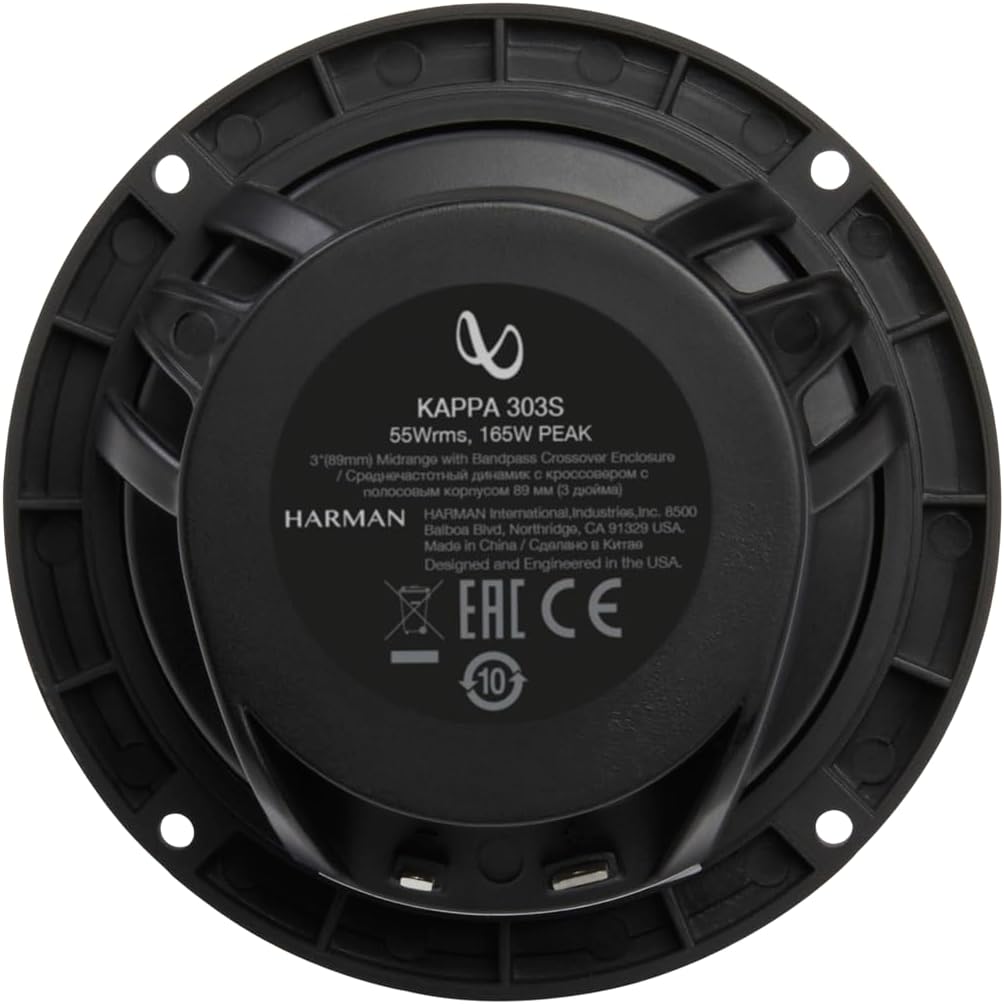 Infinity Kappa Series 3 Inches (89mm) Midrange with Bandpass Crossover Enclosure - (Pair)