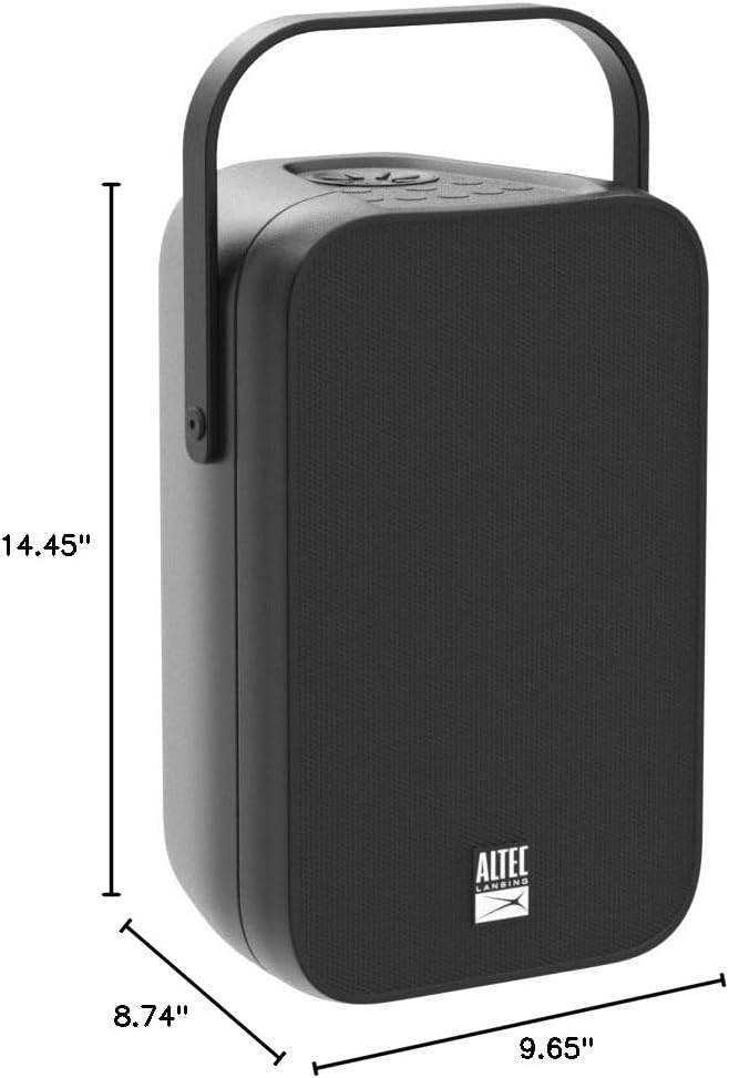 Altec Lansing Shockwave Koordlose Luidspreker 60W Bluetooth-luidspreker met 'n Langdurige 6 Uur Battery, Multi LED Partymodusse, Veelvuldige Basversterkingsmodusse, Partytjie Sinkronisering