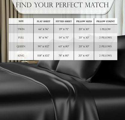 DECOLURE Satin Bed Sheets - 4 Piece Luxury Silky Queen Size Bedding Set - Softer Than Silk, Wrinkle-Free with 15” Deep Pocket Fitted Sheet, Perfect for Hair & Skin, Gifts for Women (Stone Grey)