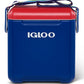 Igloo Tag-Along-Too Tailgating Cooler 11 Qt 2-Day Ice Retention - (Navy / Rainbow strap)