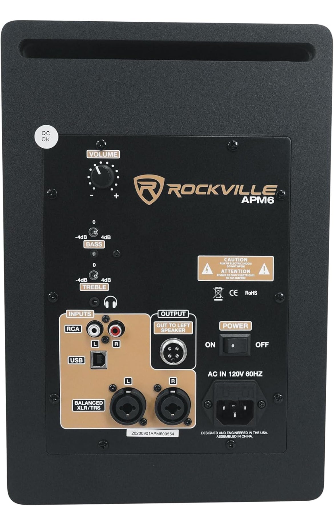 Rockville (2) APM6W 6.5" 350w Studio Monitors+Stands+Pads+Headphones+Mic+Shield