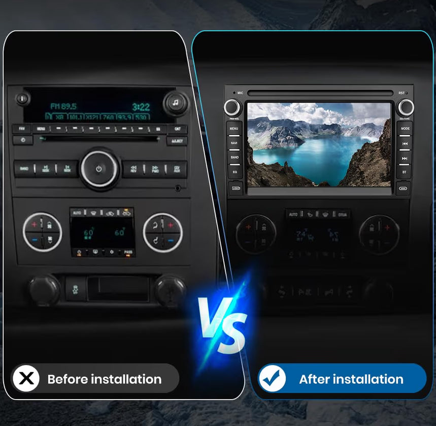 7" Touch Screen Car Stereo w/ GPS Navigation CarPlay Android Auto Multimedia Video Player - for Chevy Silverado GMC Sierra Yukon 2007-2013, Silverado Radio
