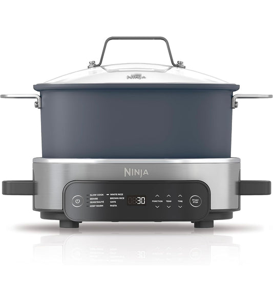 Ninja MC1101 Foodi Everyday Possible Cooker Pro, 8-in-1 Veelsydigheid, 6.5 QT, Eenpot-kook, Vervang 10 Kookgereedskap, Vinniger Kook, Gesinsgrootte Kapasiteit, Verstelbare Temperatuurbeheer, Middernagblou
