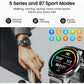 LED S5 Smart Watch 1.43" HD Sport Modes Fitness w/ Sleep Monitor, IP68 Waterproof, Stainless Steel Band