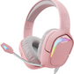 Black Shark Gaming Headset All-in-1 Gaming Headphones with Ultra-Clear Bendable Mic - Pink