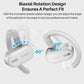 True Open Ear Wireless Lightweight w/ Multi-Angle, Dual-Axis Design for Long-Lasting Comfort - White