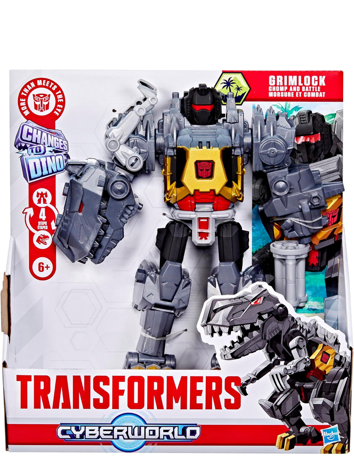 Transformers Cyberworld Grimlock Chomp & Battle 9-Inch Action Figure