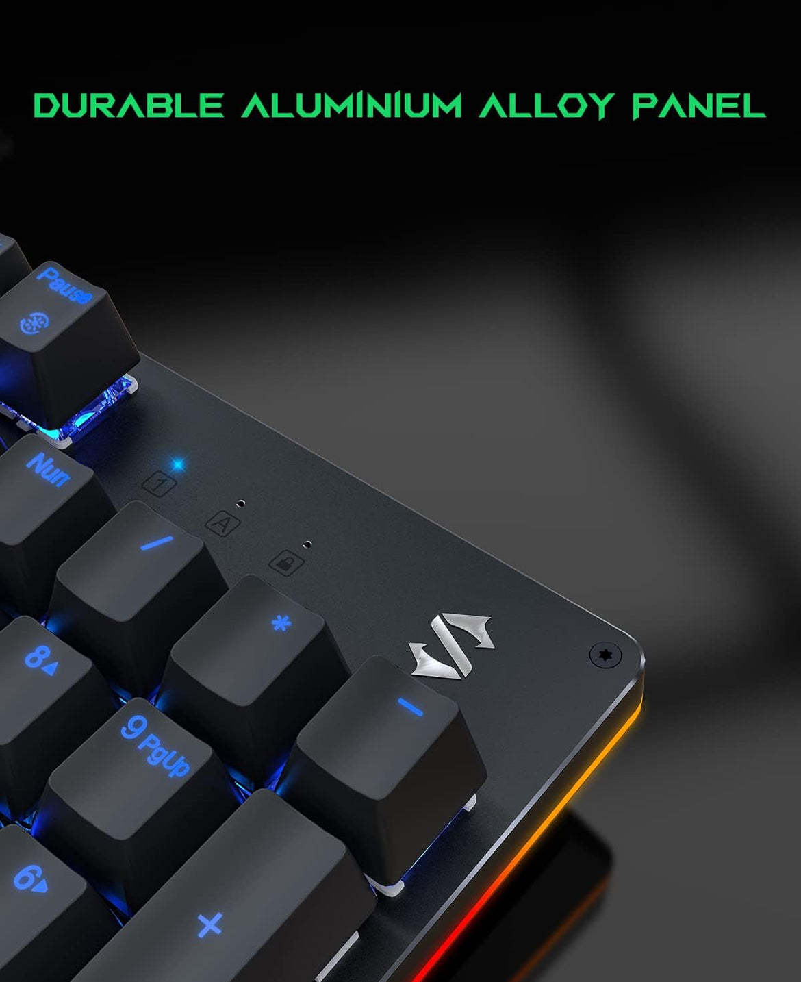 Black Shark RGB Mechanical Gaming Keyboard LED Backlit Wired Keyboard - NEW