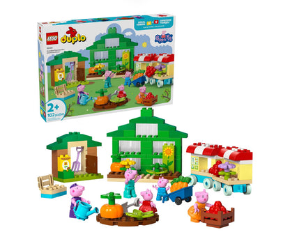 LEGO DUPLO Peppa Pig Pappa Vark se Tuin en Kweekhuis - Peppa Pig Speelding Sluit 5 Karakters in
