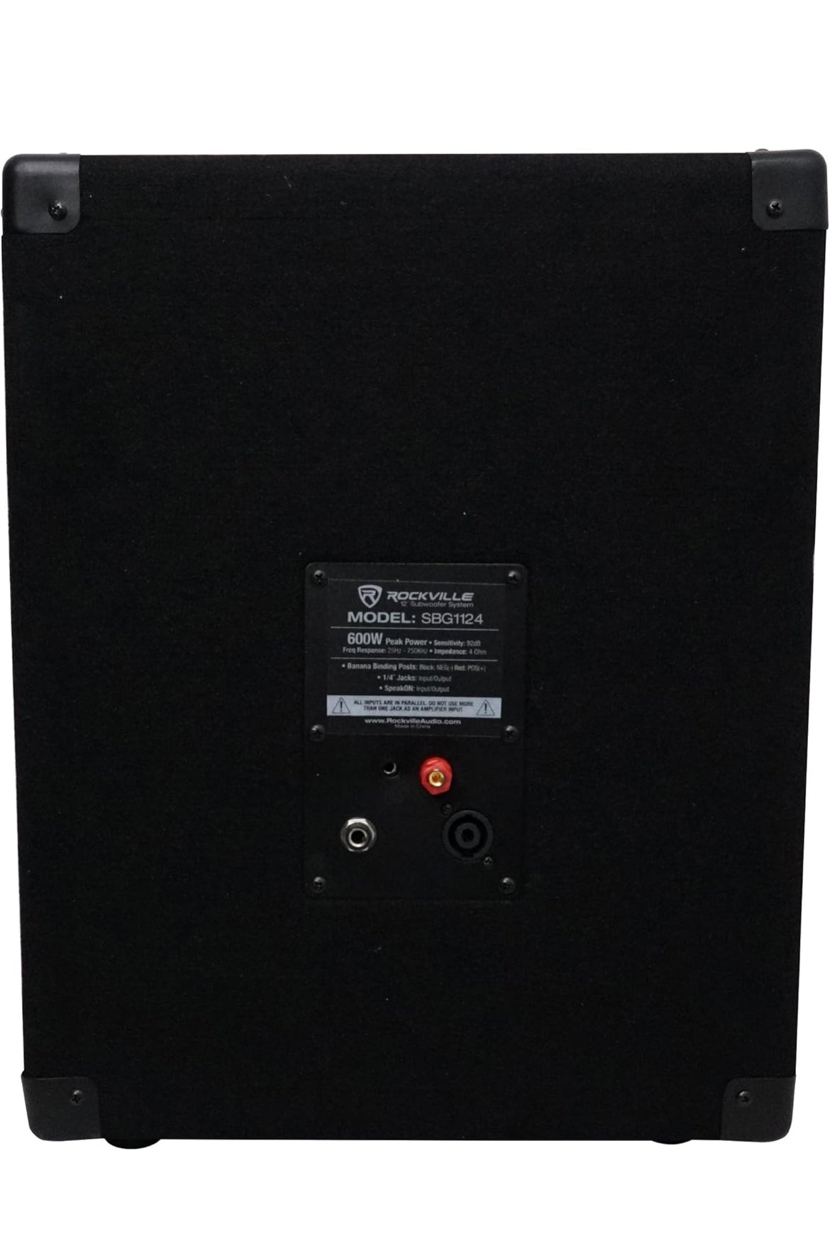 Rockville 2 SBG1124 12" 600 Watt Passiewe 4-Ohm Pro DJ Subwoofers, MDF/Paalbevestiging