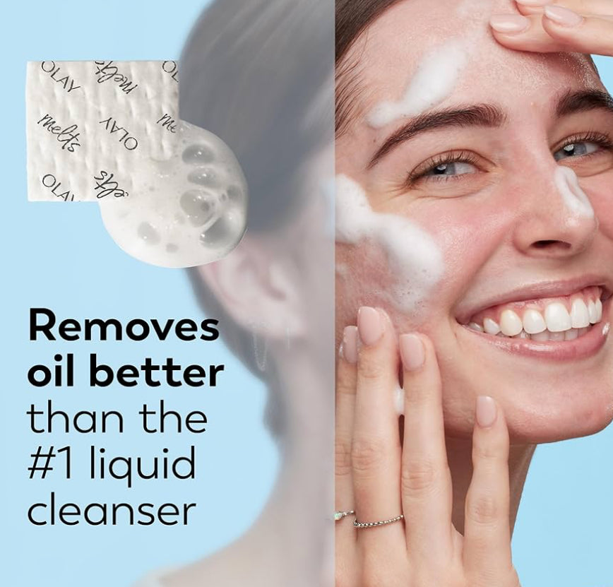 Olay Gesigbevogtiger, Regenerist Micro-Sculpting Room Velversorging (1.7 oz) & Proefgrootte Vitamien C-Reinigingsmelts, Watergeaktiveerde Gesigwas (12 ct)