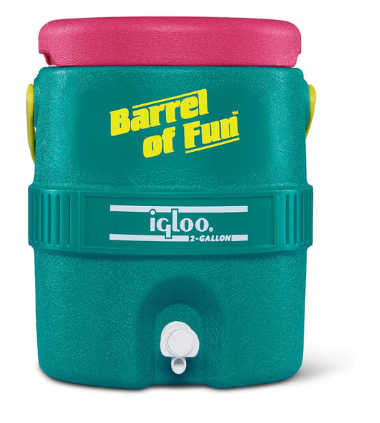 Igloo Retro 2-Gallon Party Water Jug Cooler – Durable & Insulated - (Jade)