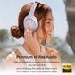 Hybrid Active Noise Cancelling Headphones, Wireless Over Ear Bluetooth, 40H Playtime, Hi-Res Audio Custom EQ, Comfort Fit Ear Cups (Purple)
