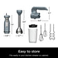 Ninja CI105BRN Foodi Power Mixer System, 750-Peak-Watt Immersion Blender and Hand Mixer - Sea Salt Gray