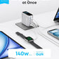 Anker Laptop Charger, 140W MAX USB C Charger, 4-Port Multi-Device Fast Charging - SILVER