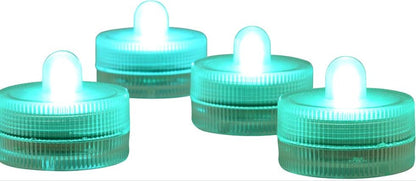 Halloween Lights Submersible LED Lights cr2032 Battery Powered Underwater Waterproof LED Tea Light for Events Wedding Centerpieces Vase Floral Xmas Holidays Home Decor Lighting(Pack of 12) (Teal)