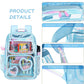 Clear Backpack for Girls Women Transparent Kids Elementary College School Bag Travel Laptop Backpacks Large Bookbags (Blue)