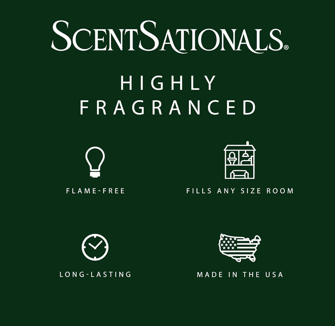 Scentsationals Wax Melts Strong Scent - Woodland Spruce - Long Lasting Scented Wax Cubes for Warmers - 10oz (PACK OF 4)