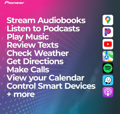 Pioneer DMH-C5500NEX 8" Capacitive Touchscreen Modular Chassis Car Stereo
Digital Multimedia Receiver, Wired Apple CarPlay & Android Auto, Alexa, Bluetooth, Backup Camera, FLAC, Hi-Volt RCA