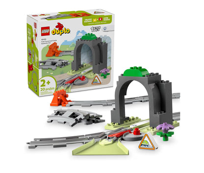LEGO DUPLO Town Treintonnel en Spooruitbreidingstel – 10 Ekstra Stukke Treinspoor