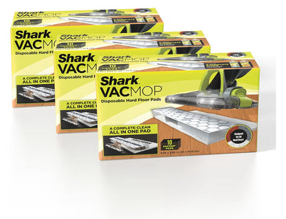 Shark VACMOP Weggooibare Hardevloer-skoonmaaklap-hervullings - (Pak van 3)