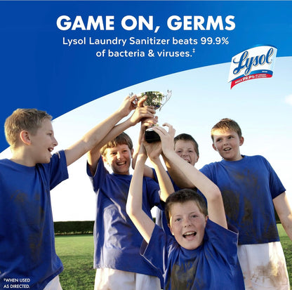Lysol Sport-wasgoedsanitasie-byvoegmiddel, Saniterende vloeistof vir gimklere en aktiewe drag, elimineer reukveroorsakende bakterieë, 90oz