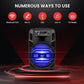 Rechargeable Bluetooth 300W Outdoor Bluetooth Speaker Portable PA System w/ 8” Subwoofer 1” Tweeter, Microphone In, Party Lights, MP3/USB, Radio, Remote