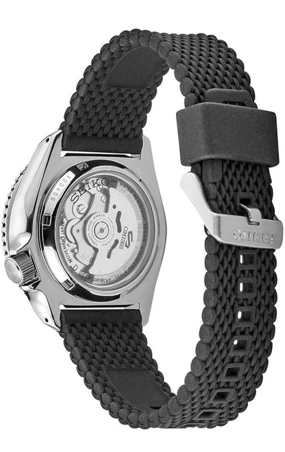 SEIKO 5 Sports Manshorlosie Swart 42.5mm Vlekvrye Staal - Nuut