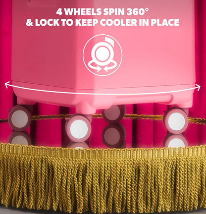 Igloo Tag Along 360 Spinner Cooler | 20 Quart Rolling Ice Chest - (Pink)