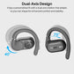 OpenWear Open Ear Headphones, Adjustable Ear Hooks, Ultra Comfort, Bass Bluetooth Headphones 5.4 with Smart Digital Display (Black)